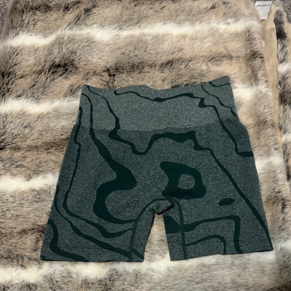 Gymshark Dark and Light Green Athletic Shorts Size Medium NWOT